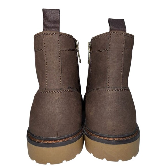 Madden By Steve Madden Trempt Mtatton Boots Dark Brown Side  Steve Madden Ortholite Mens Size 10.5 Boots Work Casual Brown Zipper New